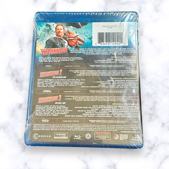 Sealed Sharknado Movies 1-3 Blu-ray Set Ian Ziering Tara Reid US - Picture 3 of 3